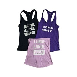 Set of Three Motivational Graphic Tank Tops